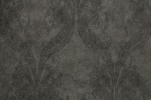 Wallpaper vintage baroque anthracite Fuggerhaus Ensemble 4785-46