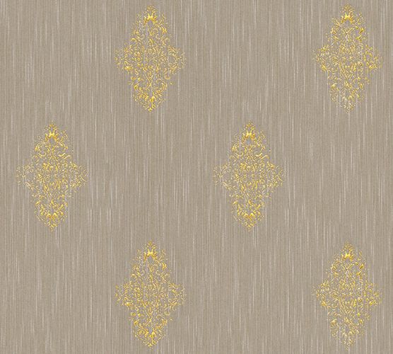 Article picture Wallpaper textile ornaments taupe gloss 31946-3 Architects Paper