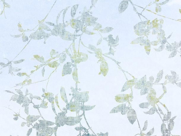 Article picture Wallpaper leaves blue gloss Fuggerhaus Secret Garden 4808-39