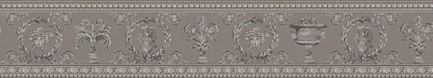 Border Versace Home medusa laurels grey silver 34305-3