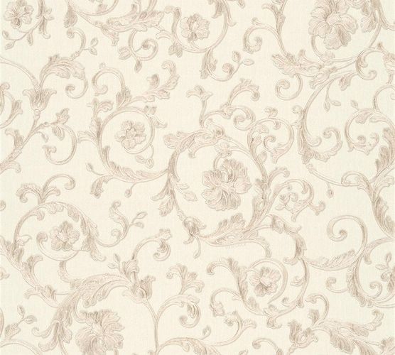 Wallpaper Versace Home tendril floral white Glitter Versace 34326-3