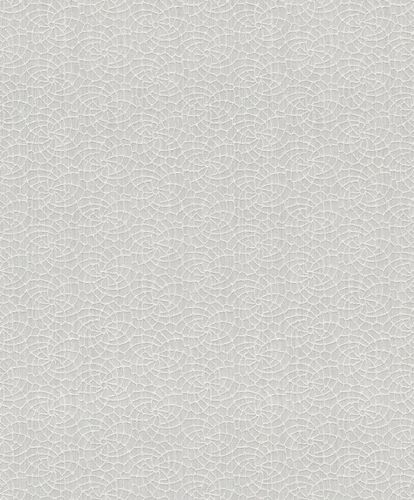 Textile Wallpaper Rasch Textil Mirage graphic silver cream 079035