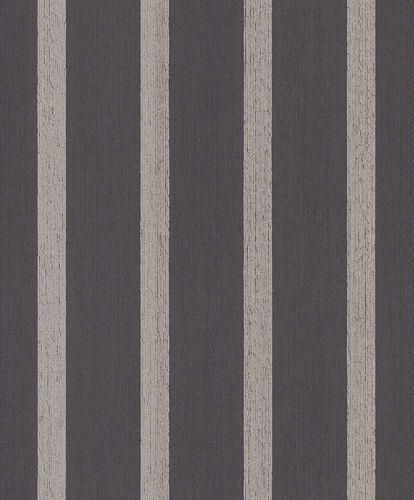 Article picture Wallpaper striped anthracite beige grey Rasch Textil Liaison 077949