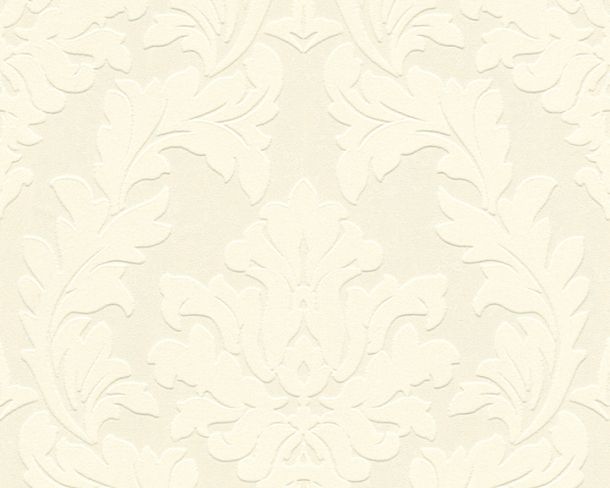 Flock wallpaper baroque cream Architects Paper 33580-1