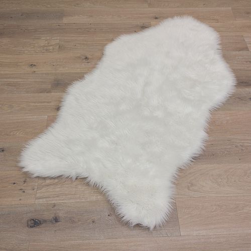 Sheepskin Carpet Rug Fluffy Sheep Skin Carpet Mat Imitation Fur shape white product picture