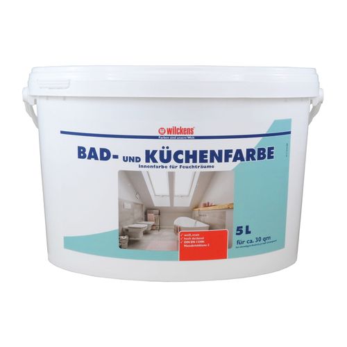 Badfarbe Küchenfarbe Wilckens Feuchtraumfarbe Innen Weiß Matt 5L