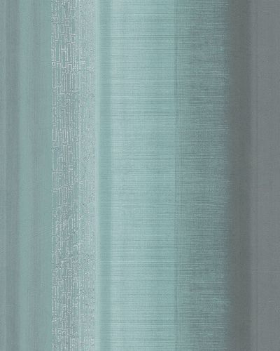 181728 Wallpaper striped turqouise anthracite gloss Marburg Loft 59319