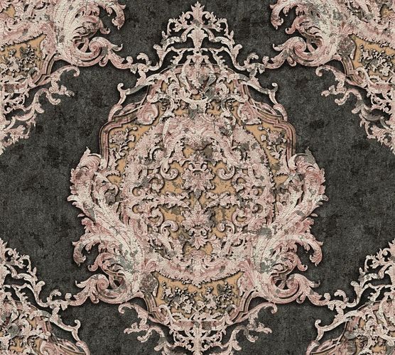 Article picture Wallpaper baroque striped anthracite rose AP Luxury Classics 34372-2