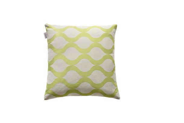 Cushion Cover Pillow Slip Comb graphic retro green beige 45x45cm 5990-04