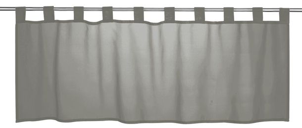 Half Drape transparent Basic plain design grey 198466