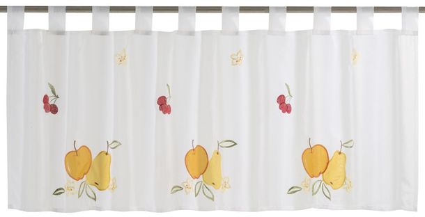 Scheibengardine Fresh Fruit Floral weiß bunt 198657