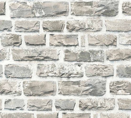 Wallpaper bricks stone design beige grey Neue Bude 2.0 36140-2