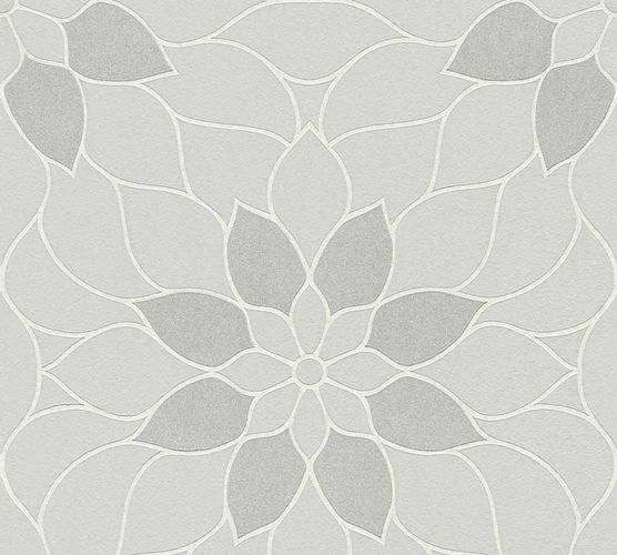 Wallpaper flower design light grey Neue Bude 2.0 36172-1