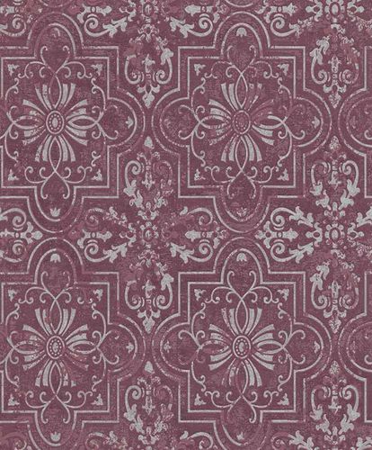 Article picture Wallpaper ornaments violet silver Vintage Erismann 6337-16