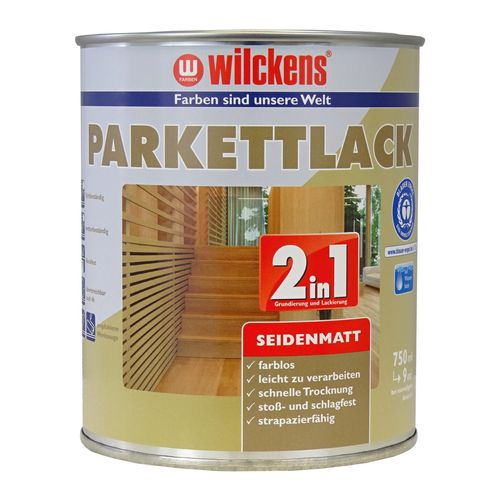 2in1 Parkettlack Wilckens seidenmatt farblos 0,75 L