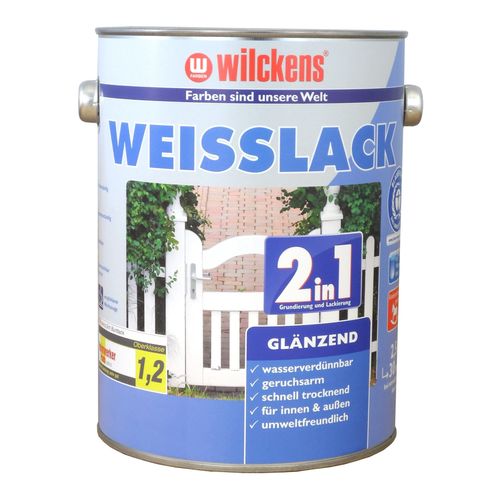 2in1 Weißlack Wilckens Grundierung glänzend 2,5 L