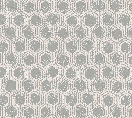 Wallpaper graphic silver cream Alpha Architects Paper 33327-2