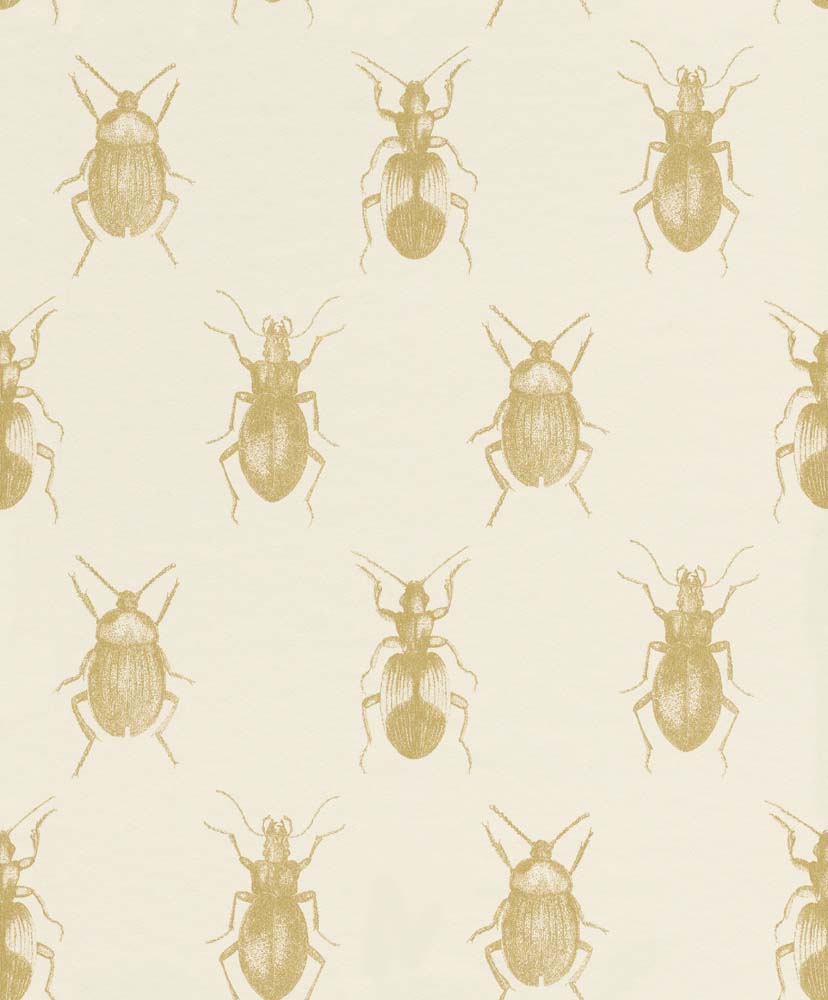 Tapete Insekten Tiere weiß gold Metallic Rasch Textil 289502