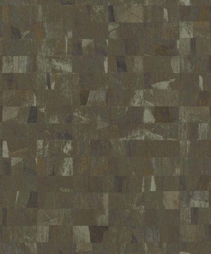 Artikelabbildung Tapete Vlies Stein grün schwarz Metallic Rasch Textil Abaca 229331