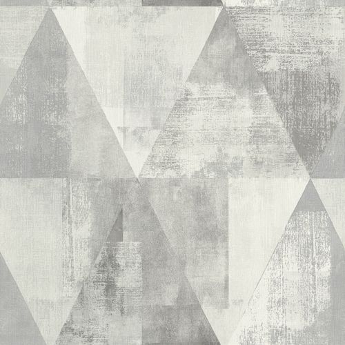 Wallpaper Non-Woven used triangle grey cream Rasch 410945