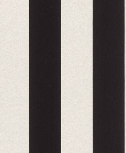 Image Wallpaper non-woven block-striped black white Rasch Textil 361727