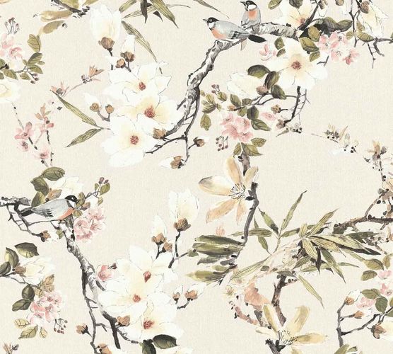 Michalsky Design Wallpaper blossom cream green 36498-2