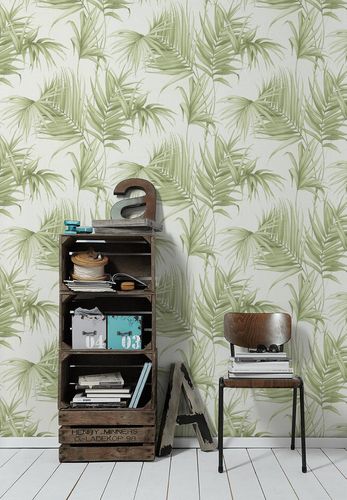 Illustration Michalsky Design Wallpaper palm leaves green 36505-1