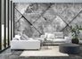 Digital Print Non-Woven Wall Mural Premium Tiles 3D grey 1