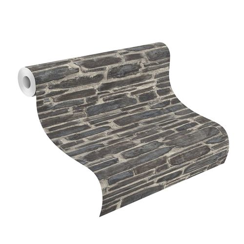 Detail picture  Non-woven wallpaper tapetenwechsel stone wall 3D anthracite 863437