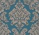 Vliestapete Barock blau beige Glitzer 36898-5 1