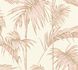 Non-Woven Wallpaper Bamboo Leaves Design cream pink 1