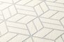 Non-Woven Wallpaper Graphic Cubes cream silver Glitter 3