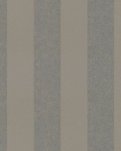 Non-Woven Wallpaper Stripes brown silver Metallic 31328