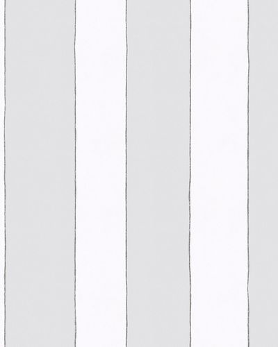 Image Kids Wallpaper Wide Stripes grey white 31101