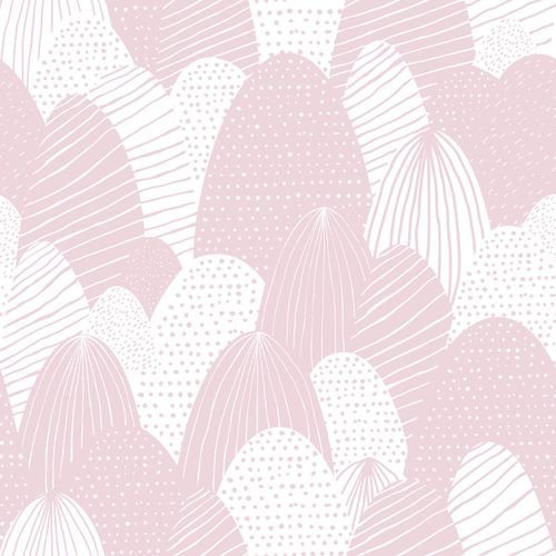 Kids Wallpaper eatser eggs pink white Babylandia 005424