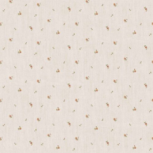 Vinyl Wallpaper little roses beige red grey green 107827