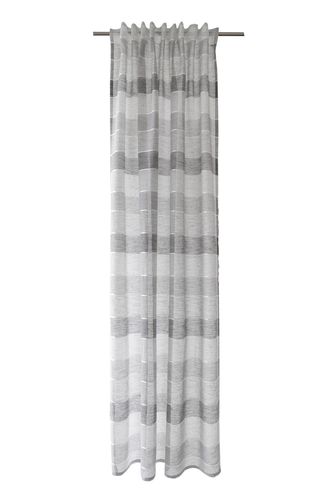 Loop Curtain semi-transparent striped grey 5396-11