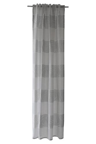 Loop Curtain semi-transparent striped silver 5411-02