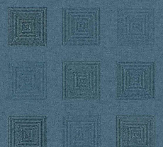 Vinyl Wallpaper Tiles Graphic blue A.S. Création 37172-1