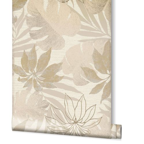 Tapete-Vlies-Floral-Blaetter-  