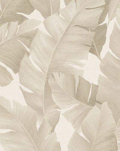 Picture Non-Woven Wallpaper Leaves metallic 31625