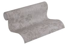 Tapete Vlies Zweige mit Blüten grau anthrazit 37397-1 