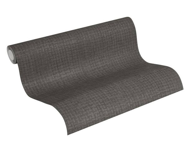 Tapete Vlies 37368-5 Bast-Muster Abstrakt taupe schwarz