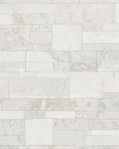 Wallpaper non-woven stone wall anthracite gray 31763