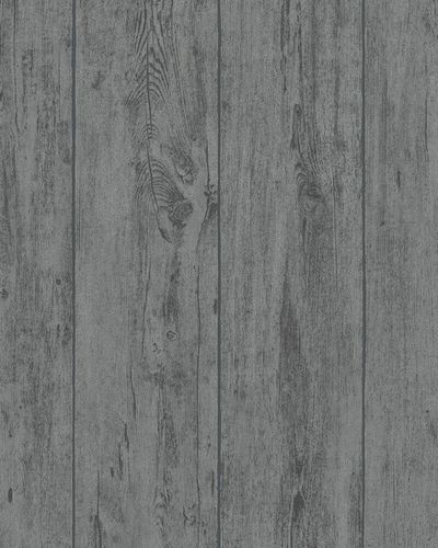 Non-woven wallpaper wooden panels dark gray 31765