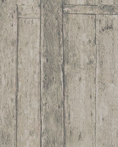 Wallpaper non-woven wooden panels brown cream Marburg