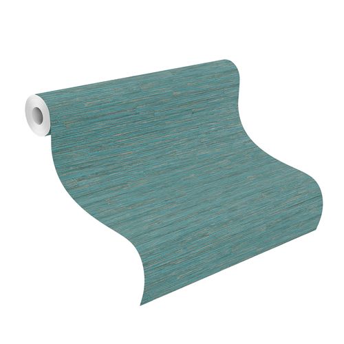 Tapete Vlies Highlands Holz Design blau silber 550573