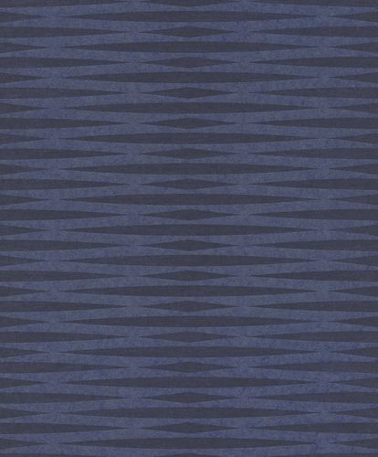 Tapete Vlies Rauten Grafisch blau Metallic 298696