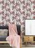 Non-Woven Wallpaper Leaves Palms white red beige 37530-4 4