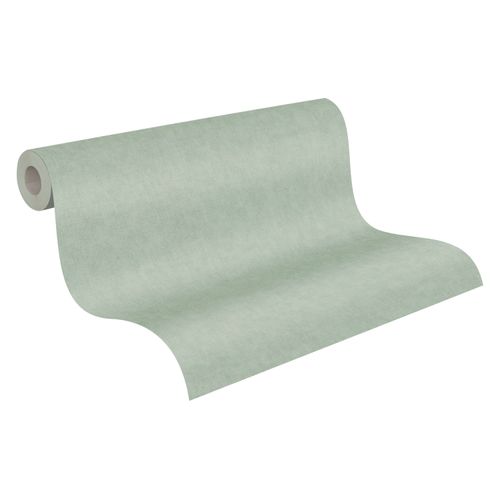 Non-Woven Wallpaper Textile Plain green 37536-1